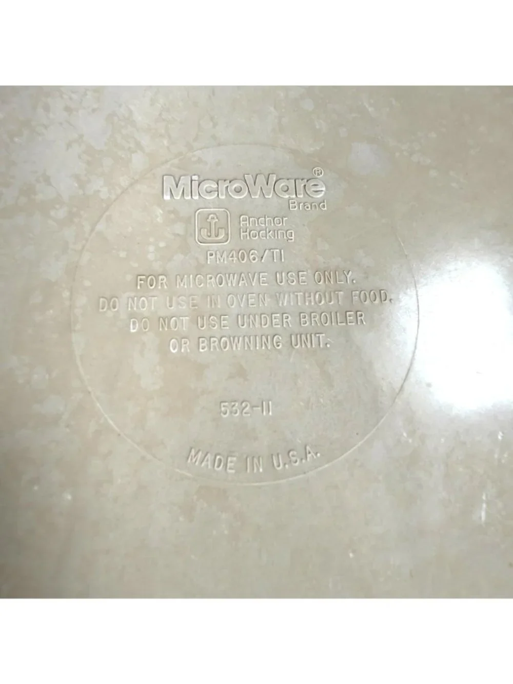 Anchor Hocking Microware 2-Piece Brown Microwave Cookware Grill & Base PM407/T1